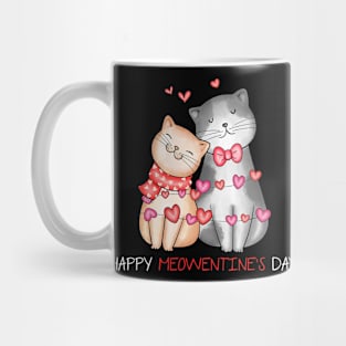 Happy Meowentines Day Cute Cat Valentines Day Mug